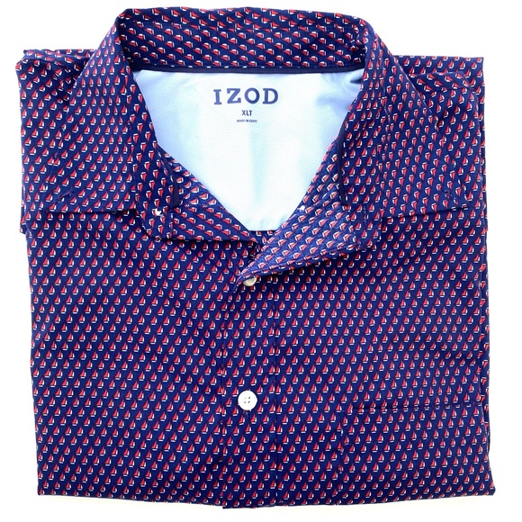 Izod Other - IZOD Men's Sailboat Open Collar Short Sleeve Shirt